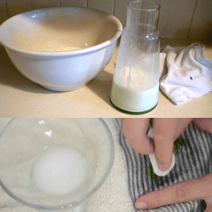پاک کردن لکه جوهر با شیر