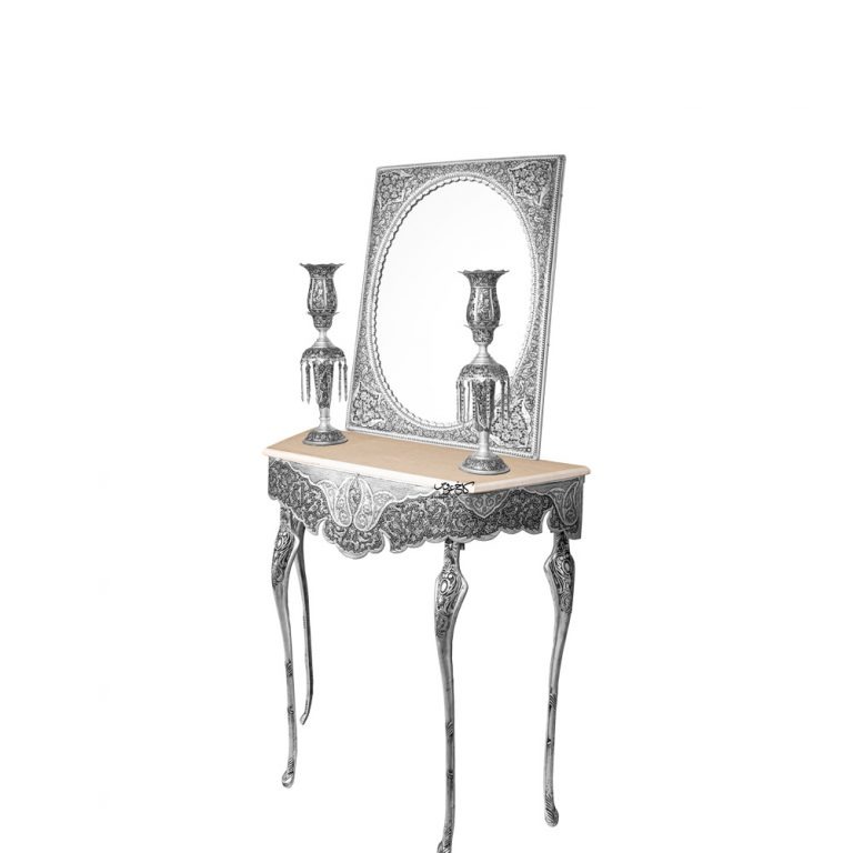 آینه شمعدان و میز قلمزنی لاله _ کد 11