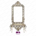 آینه کنسول کلاسیک طلایی