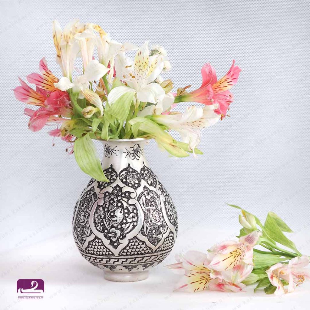 گلدان قلم زنی جدید طرح گلبرگ کد 102