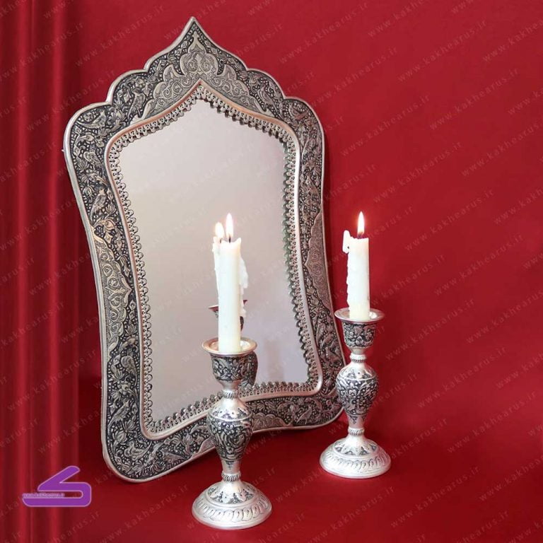آینه شمعدان قلمزنی مسجدی مانلی 55
