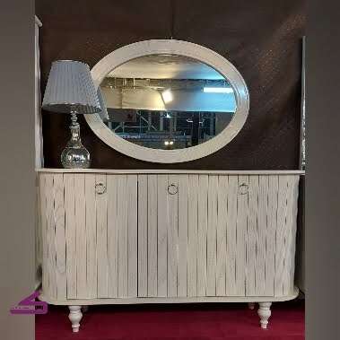 آینه کنسول سه درب سفید مدل آوین 144