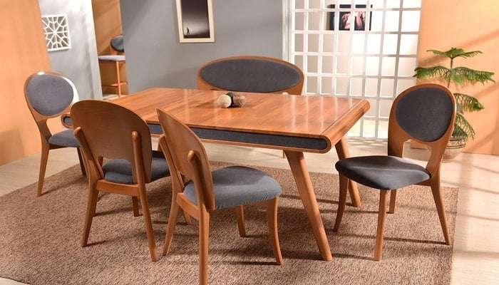 میز و صندلی 5 نفره چوبی